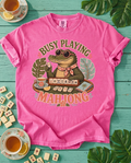 Aligator Busy Playing Mahjong